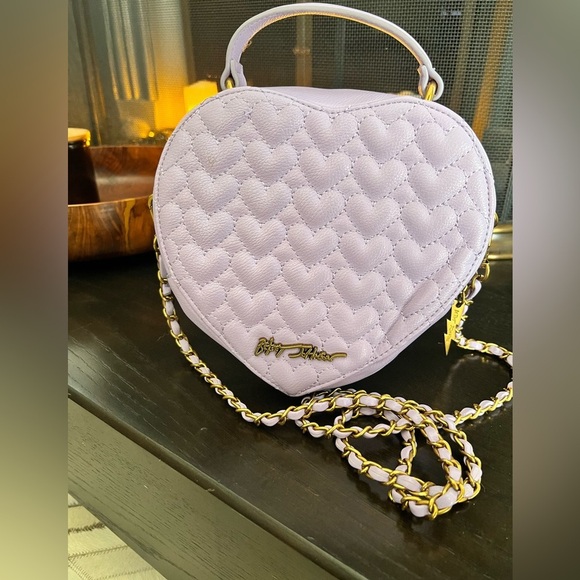 Betsey Johnson Handbags - Betsey Johnson Light Purple Heart Mini Bag